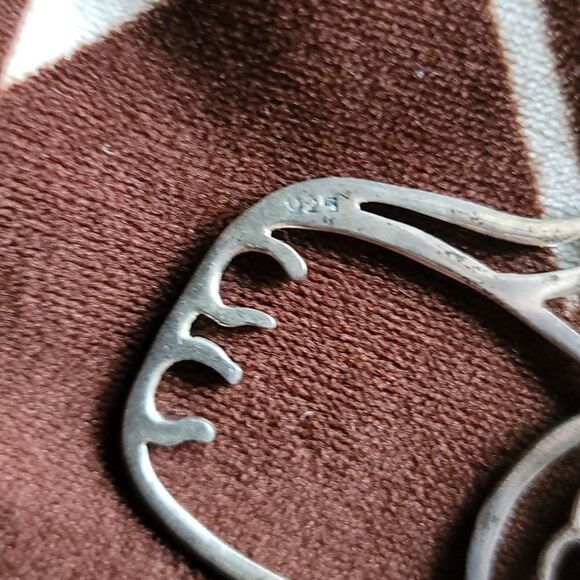 Vintage Navajo Cat Pin 925 Sterling - Picture 3 of 3